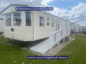 Accessible caravan with ramp in Skegness caravan park