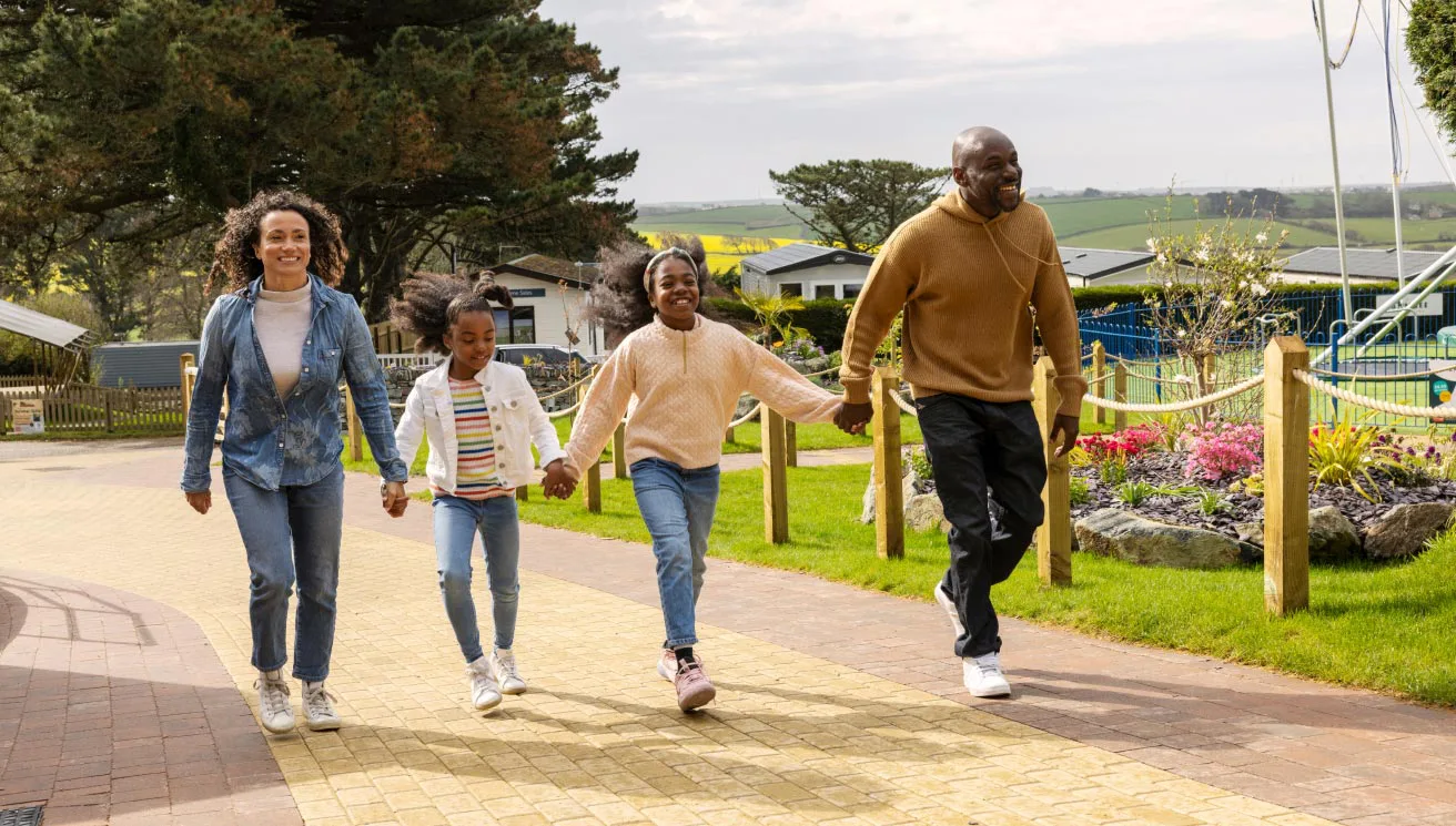 Family enjoying a sunny day at a park