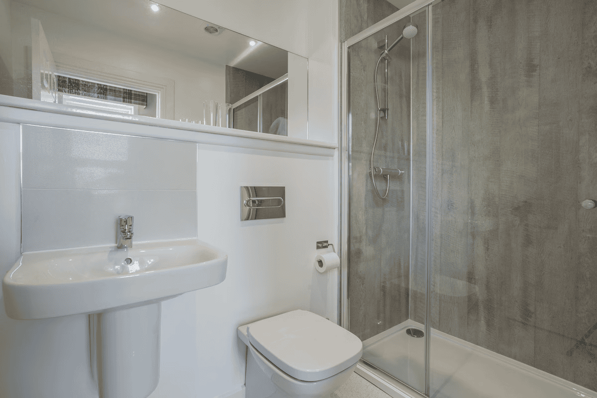 ensuite shower room with large shower cubicle