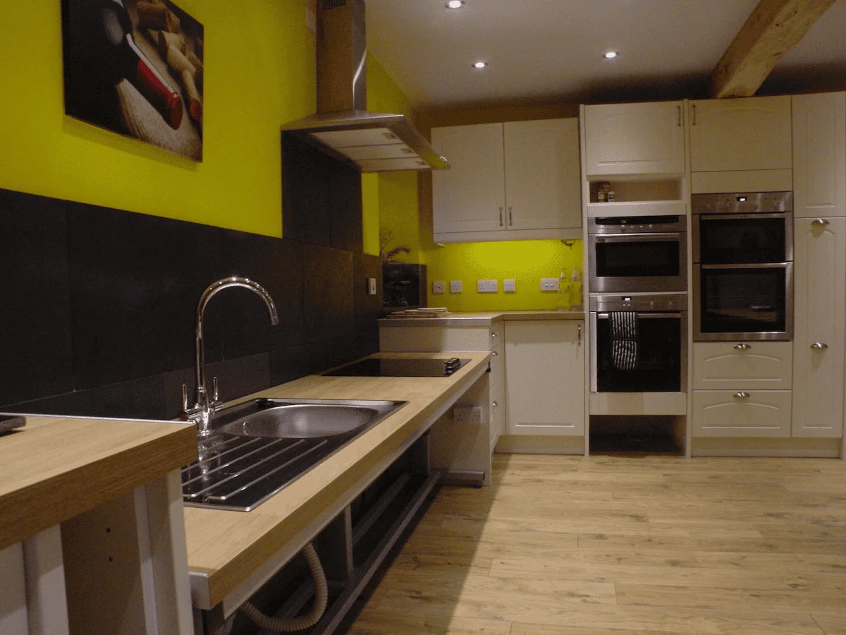 Accessible self-catering kitchen with clear space