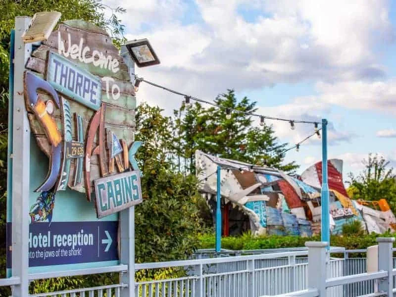 Thorpe Park Shark Cabins exterior